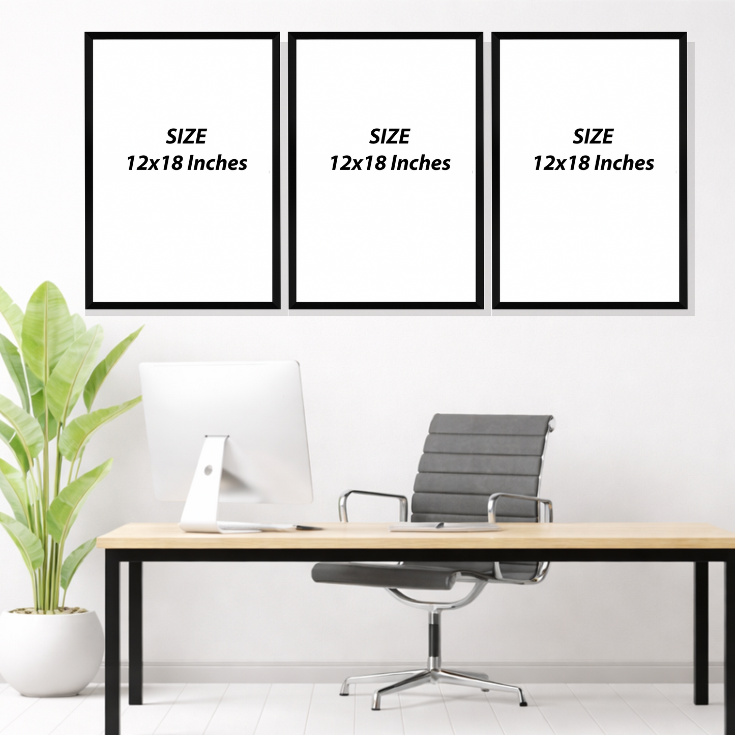 Set of 3 Frames - Misty Mountain Silence