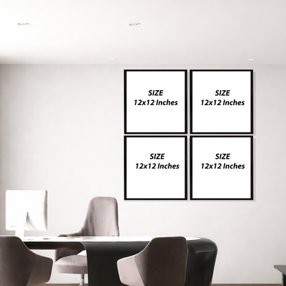 Set of 4 Frames - Motivational Office Quotes