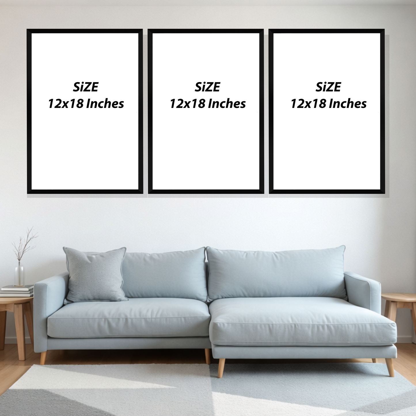 Set of 3 Frames - Pastel Mountain Serenity