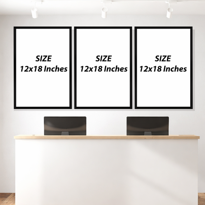 Set of 3 Frames - Abstract Tropical Elegance