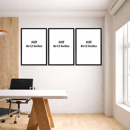 Set of 3 Frames - Blush Botanical Calm