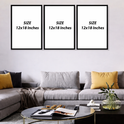 Set of 3 Frames - Golden Marble Flow