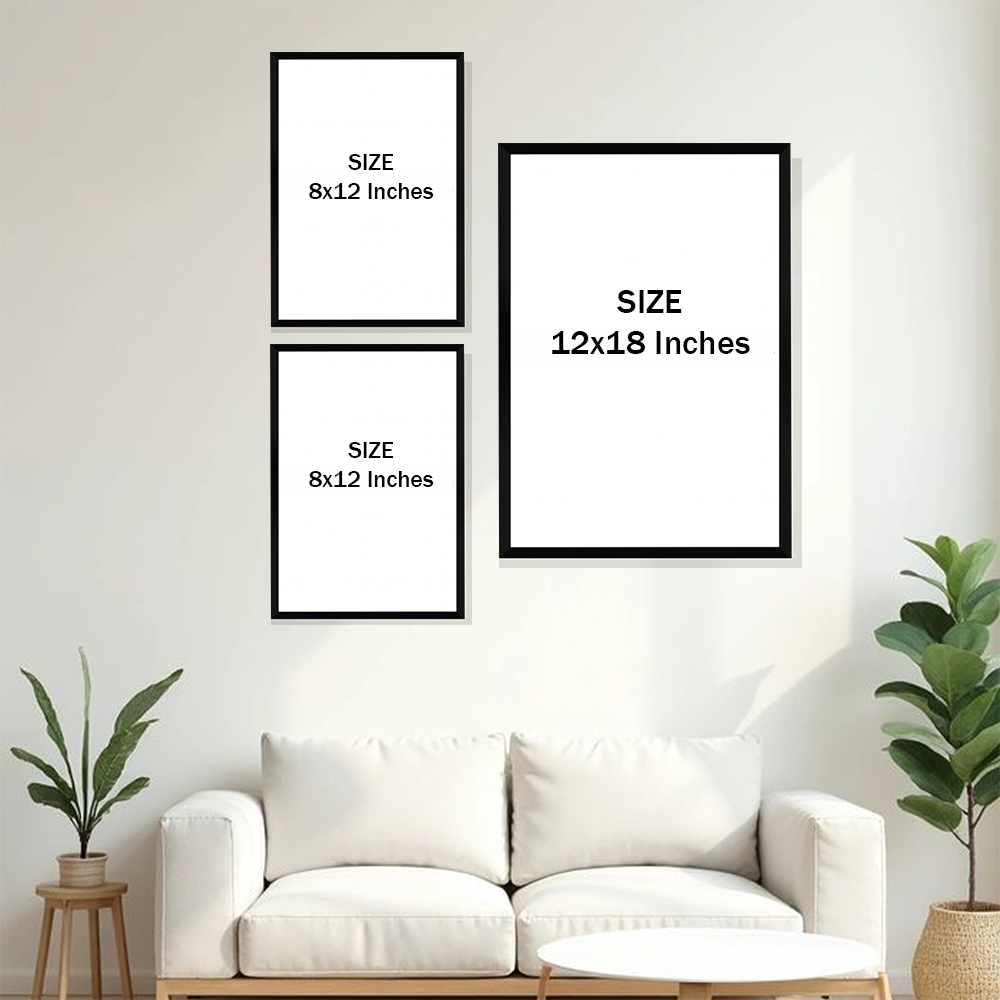 Set of 3 Frames - Abstract Calm Portrait