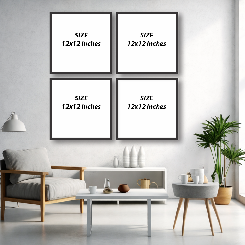 Set of 4 Frames - Minimal Nordic Harmony