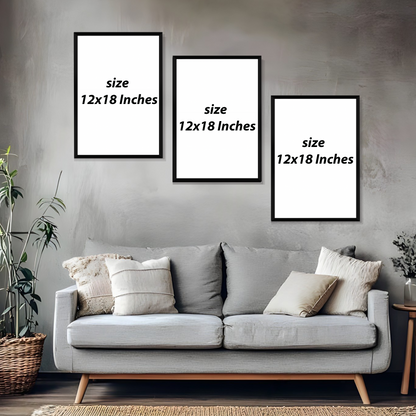 Set of 3 Frames - Whimsical Kitty Garden