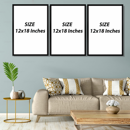 Set of 3 Frames - Vibrant Floral Harmony