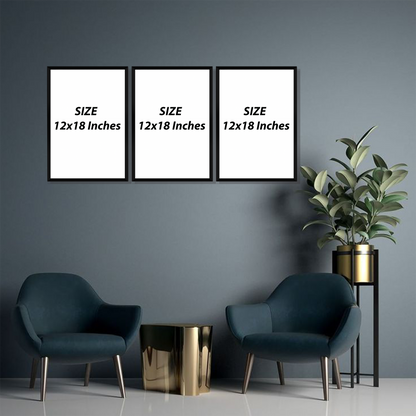 Set of 3 Frames - Abstract Colour Faces