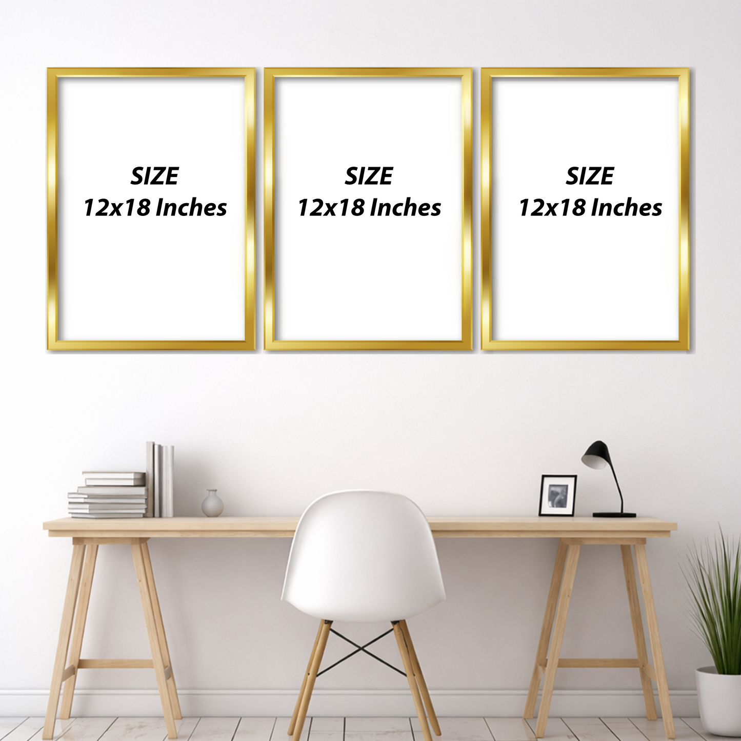Set of 3 frames - Golden Desert Tranquility