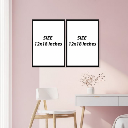 Set of 2 Frames - Elegant Floral Fusion