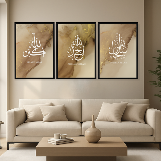 Set of 3 Frames - Divine Gold Remembrance
