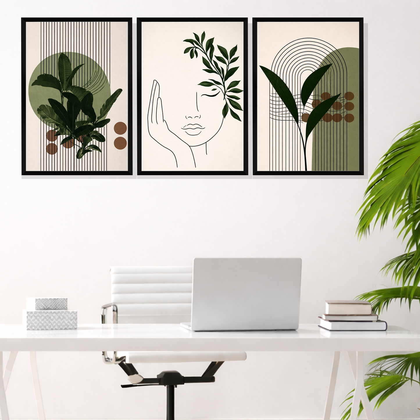 Set of 3 Frames - Botanical Line Harmony