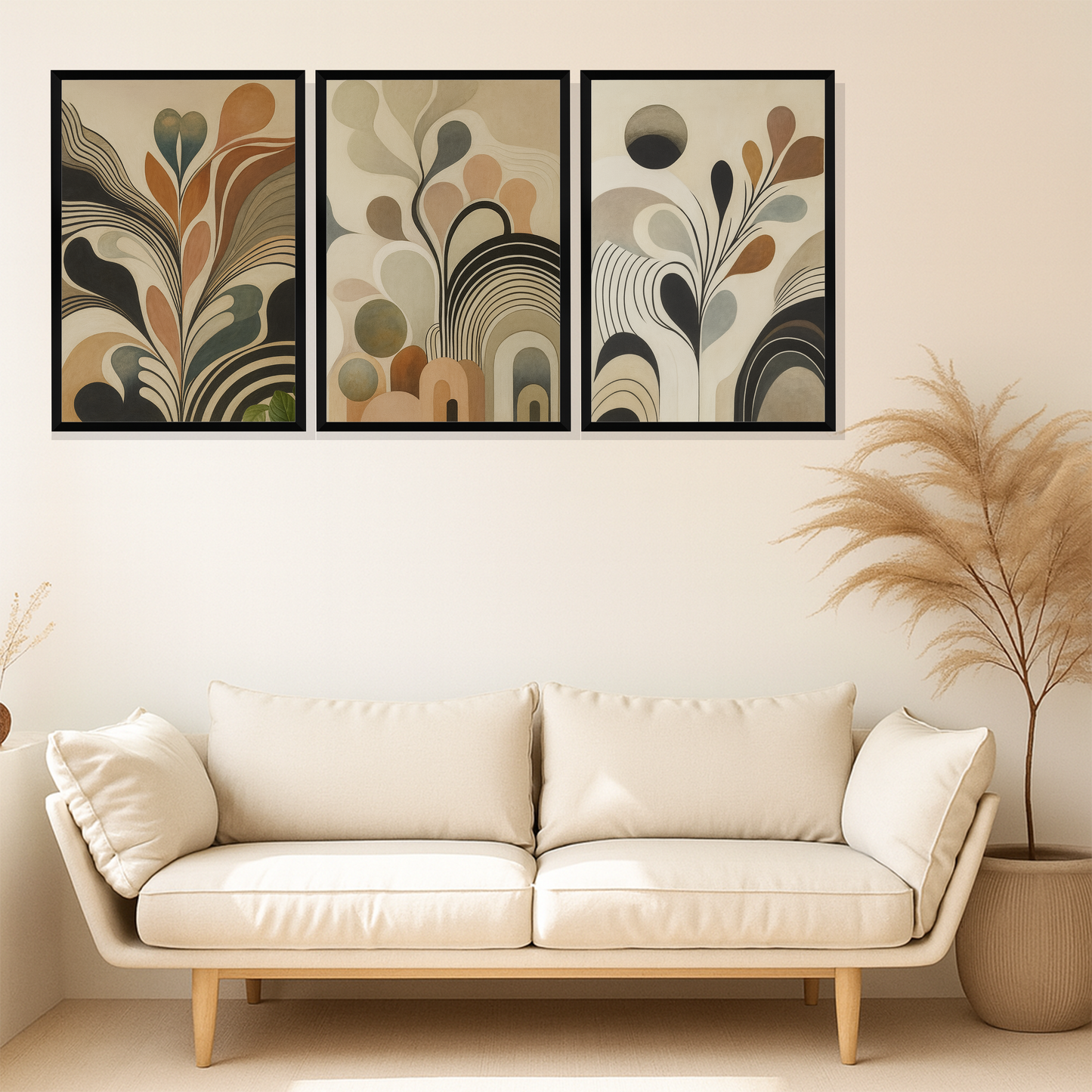 Set of 3 Frames - Organic Retro Flow